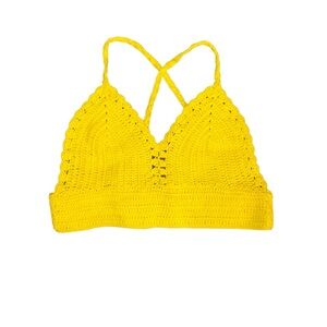 Knit crochet crop top